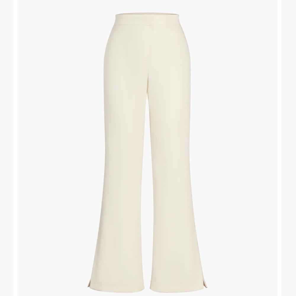 Commense high waist wide leg pants cream L
